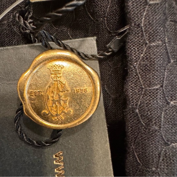 NEW Christian Audigier Womans Black Sequins Top W/ Gold Accents size Medium NWT - Picture 16 of 16